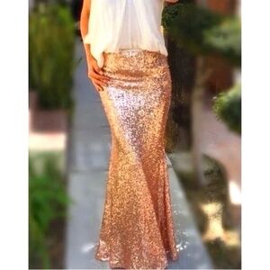 Revelry Gold Sequin Maxi Skirt